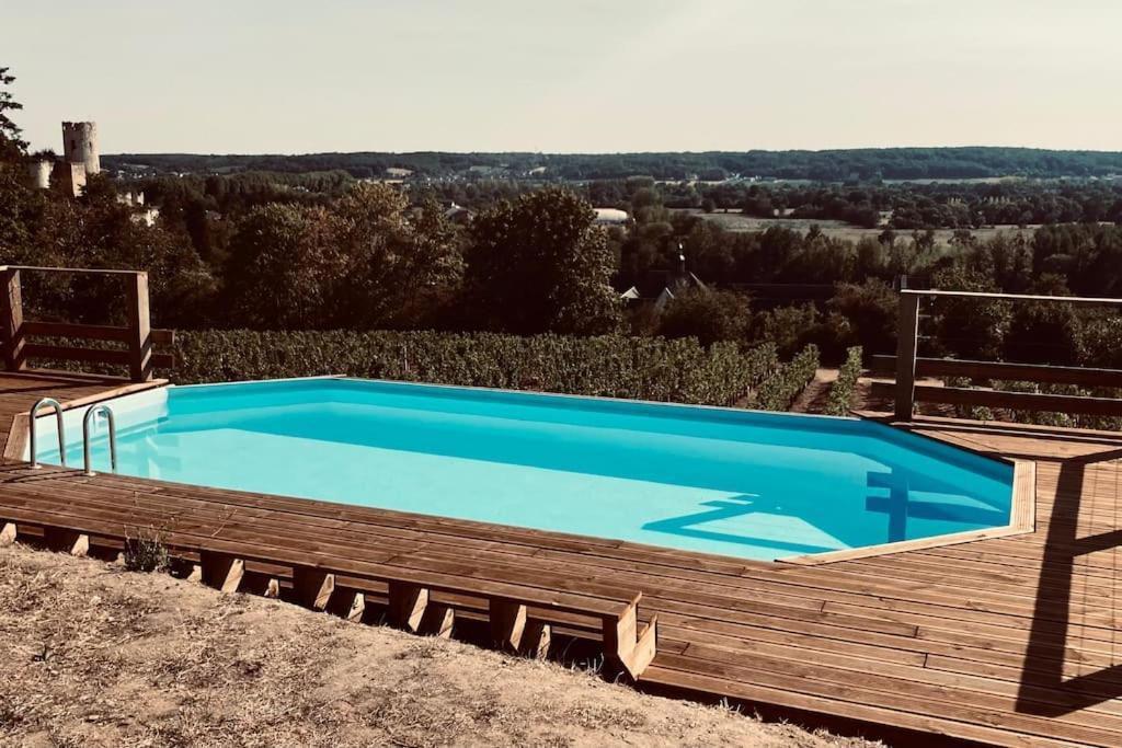 Maison Vue Panoramique Depuis Le Coteau De Chinon Exterior foto